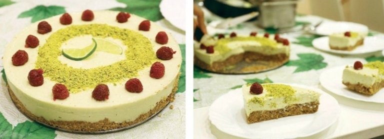 Recept na vegánsky koláč bez pečenia s malinami a pistáciami vegánsky recept koláče maliny imette pistácie bez kúska na pečenie