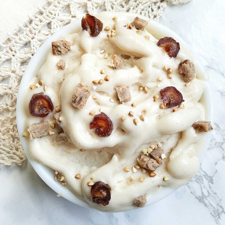 vegánska zmrzlina-urob si sám-mrazený-banén