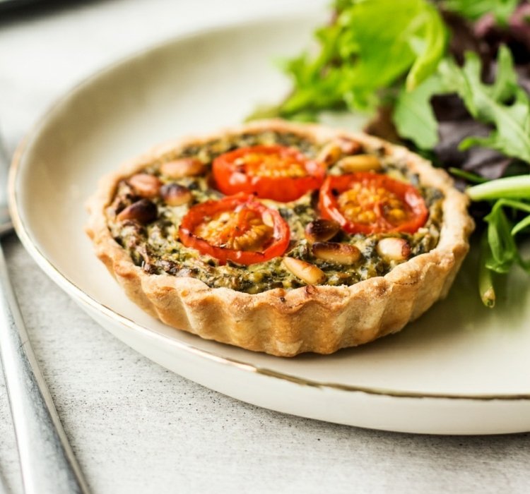 Mini quiche vegánsky recept nápady na zdravé raňajky výdatné