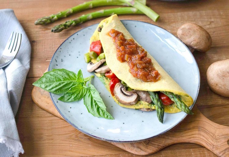 Recept na omeletu nápady na rýchle zdravé vegánske raňajky