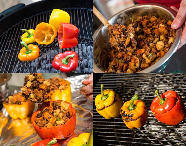 vegetariánska-grilovaná-plnená-paprika-jednoduchá-recept