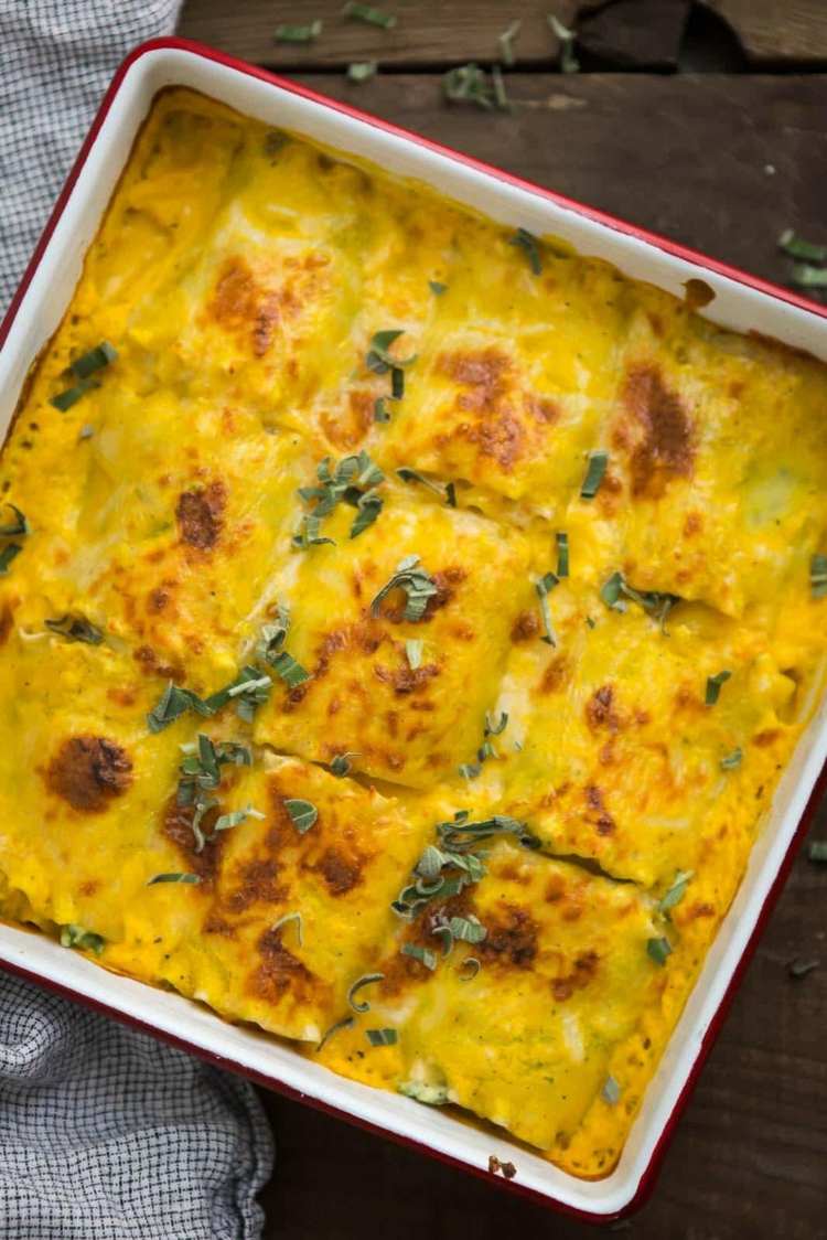 Lasagna-vegetariánske-datle-špenát-tvaroh