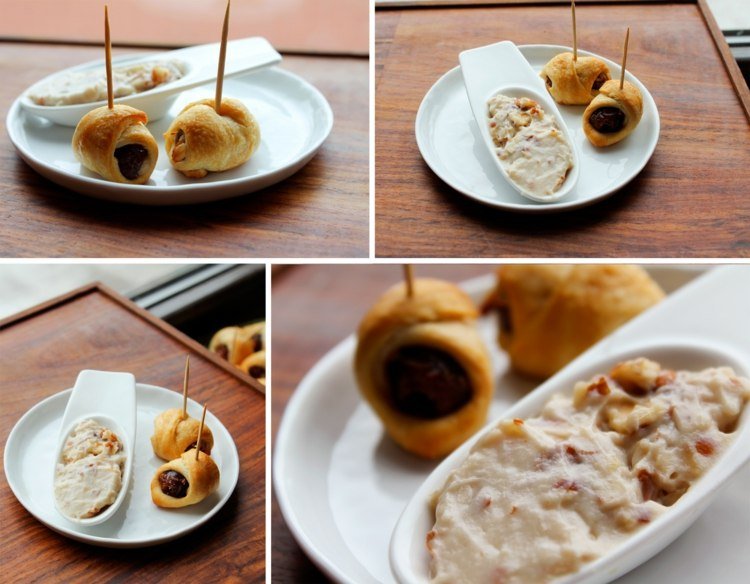 Vegetariánske pečivo podávajte so sladkým dipom vegetariánske jedlo na prstoch-dezert-datle-dip-škorica-smotanový syr