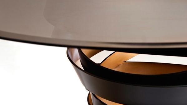 Intuícia dizajn jedálenského stola koket matné čierne zlato Návrhy jedálenského stolu koket intuition matné čierne zlato