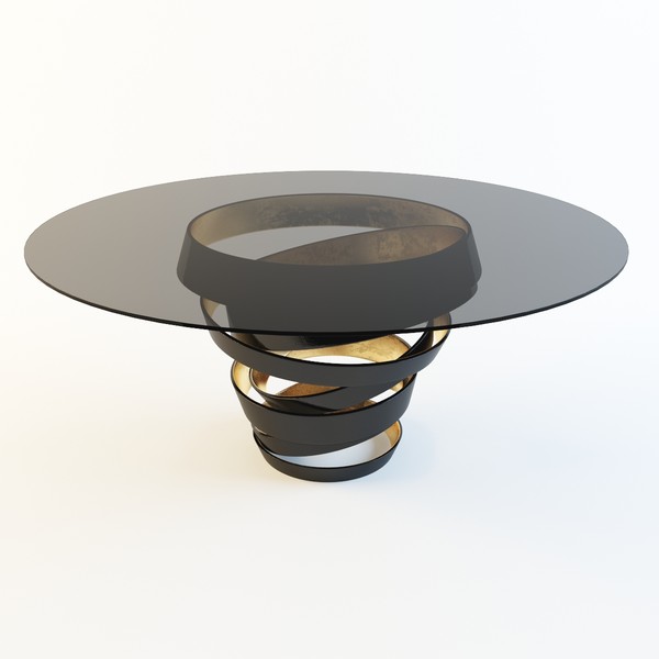 Dizajn jedálenského stola koket z dymového skla Jedálenský stôl koket vrchný stôl z údeného skla