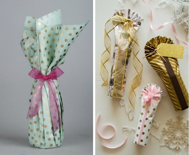 balenie-nápady-balenie-papier-darčeky-balenie-víno-fľaša-balenie-dávať