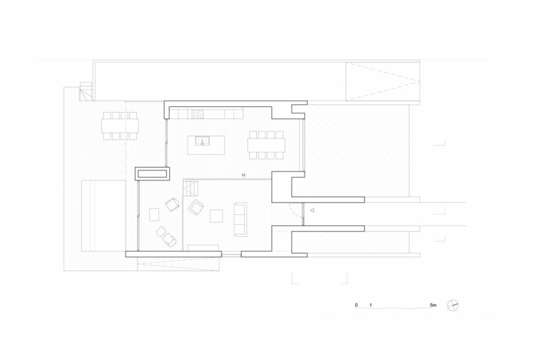 offsetové úrovne-drevo-podlaha-pôdorys-obývacia časť-obývačka-kuchyňa