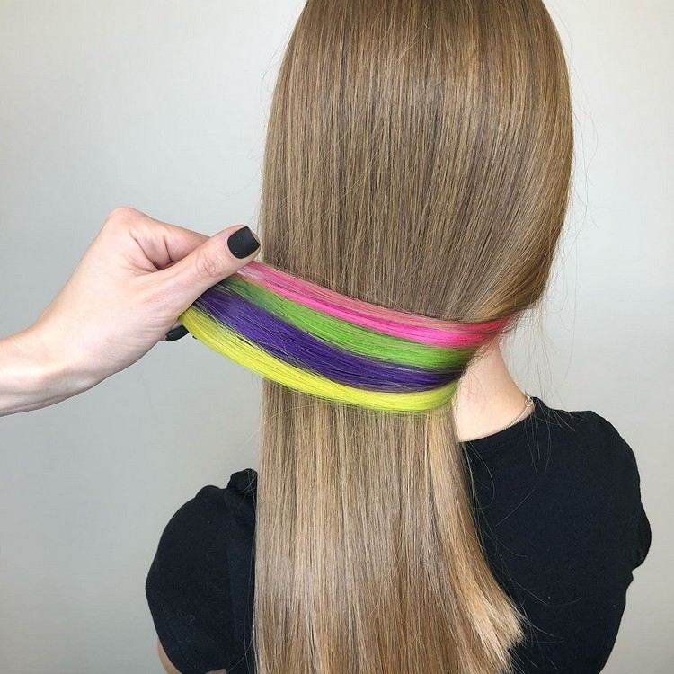 skryté dúhové vlasy vytvorte si vlastnú dočasnú farbu vlasov