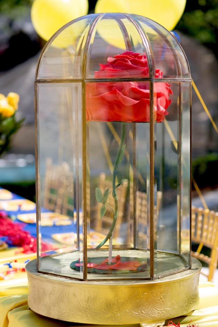 ružové sklo deti narodeniny schoene šelma disney