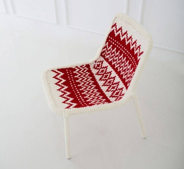 Vlnená poťahová stolička-moderný dizajn-domáce potreby