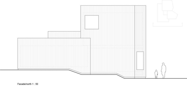 Bočný pohľad na architektúru Villa aarchus Denmark-Wienberg Architects