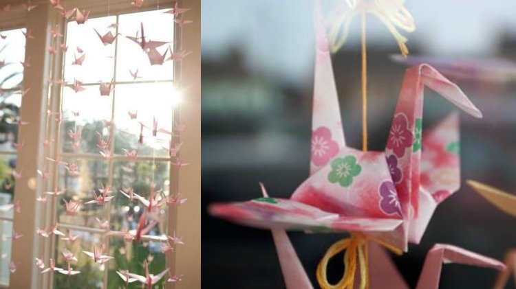 vtáčia silueta-okenné sklo-bezpečné pre vtáky-origami-papier