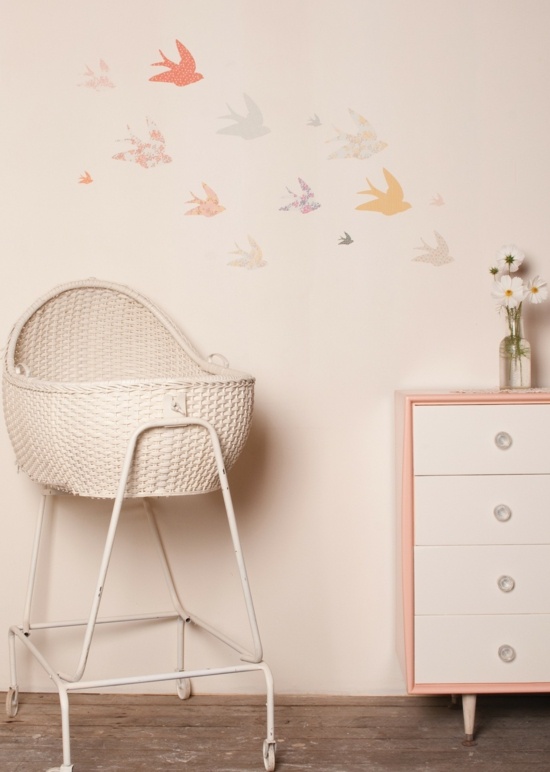 roztomilé vtáčie postavičky - dievčatá do detskej izbičky