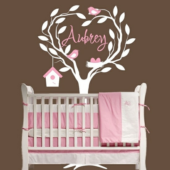 roztomilý dizajn steny pre dievčatá