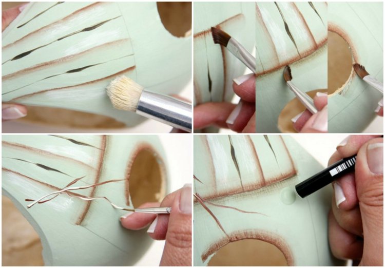 Birdhouse-build-yourself-calabash-paint-ozdobná kefa