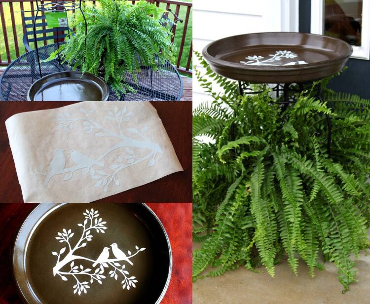 Postavte si a navrhnite vtáčiu kúpeľ pomocou nástenného tetovania