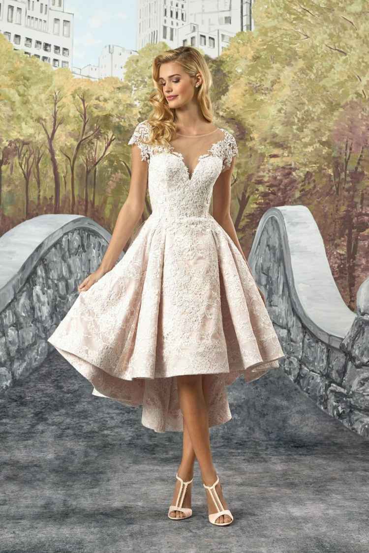 Svadobné šaty krátke parmice svadobné šaty elegantná svadobná móda