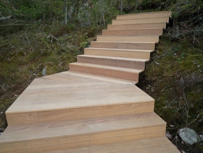 drevené schody záliv john robert nilsson arkitektkontor