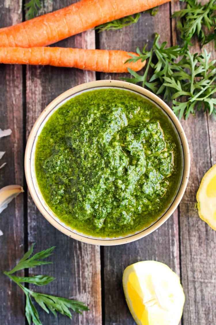 Recept na zelené pesto z mrkvy rýchly a ľahký