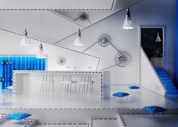 Dizajn starého šijacieho stroja Inspiration-Wamhouse nápaditý-modrý biely Inšpirácia na návrh starého šijacieho stroja-fantastický Wamhouse-modrý biely butik