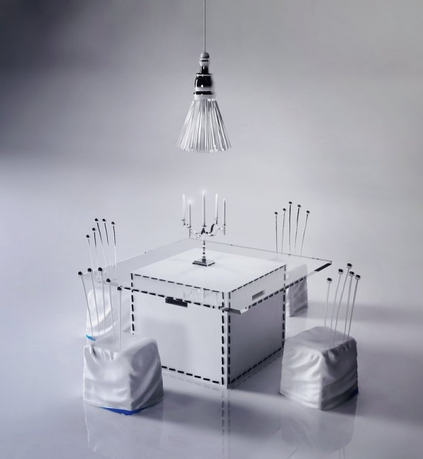 Osvetlenie reštaurácie so stolom inšpirovaným dizajnom inšpirované na mieru Dizajnové stoličky inšpirované dizajnom na mieru, osvetlenie, osvetlenie