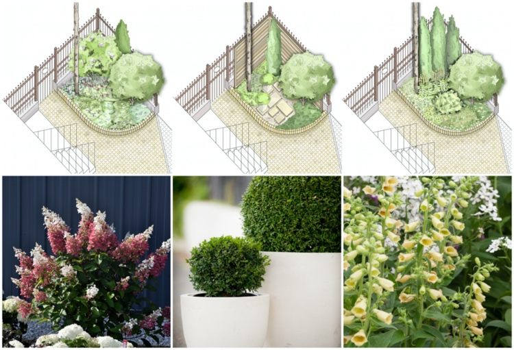 Príklady návrhu predzáhradky na severnej strane