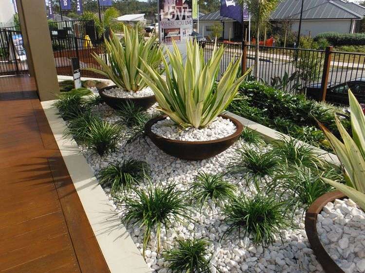 Štrk na dvore nápady pre návrh a výsadbu