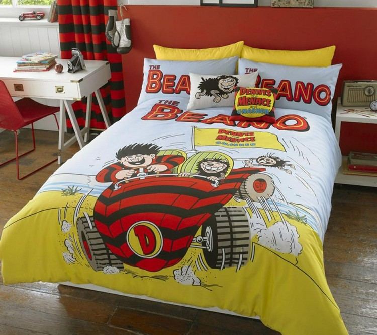 Dizajnové chlapčenské izby - pestrá posteľná bielizeň a závesy s pruhovanými vzormi Pruhy do detskej izby červeno čierne moderné detské závesy