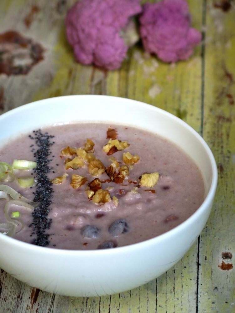 ružový karfiol chia semienka vlašské orechy predpolievka vianoce