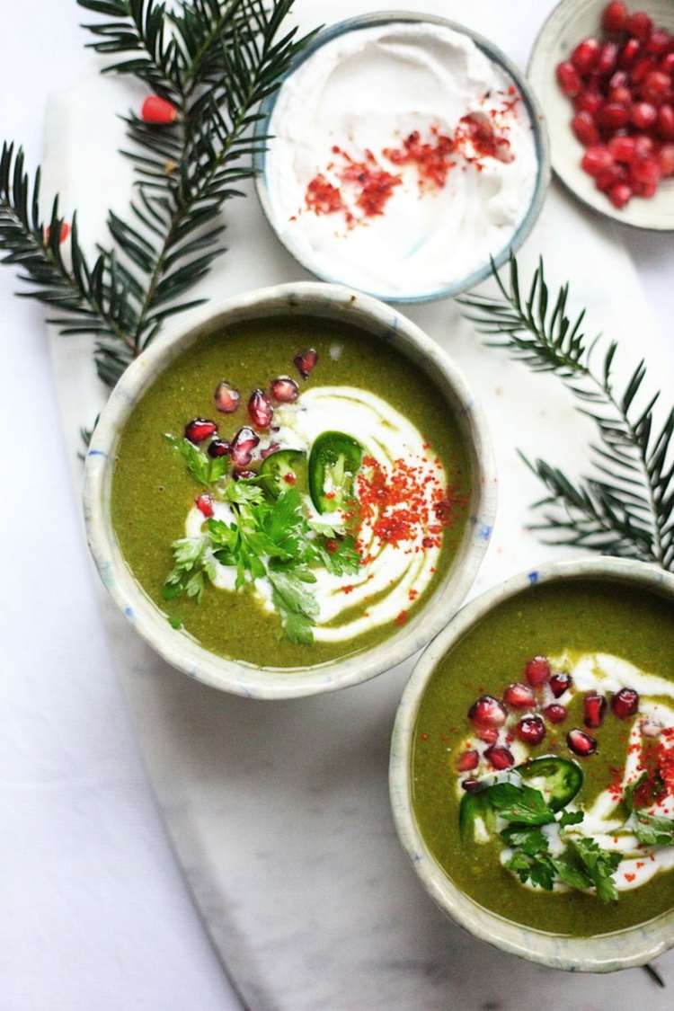 hrášková paprika smotana granátové jablko predvianočná polievka