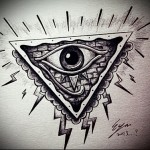Minden látó szem tetoválás hűvös vázlat
