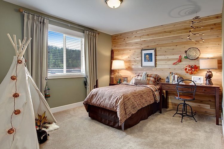 detská izba-les-dekorácia-drevo-teenageri-koberec