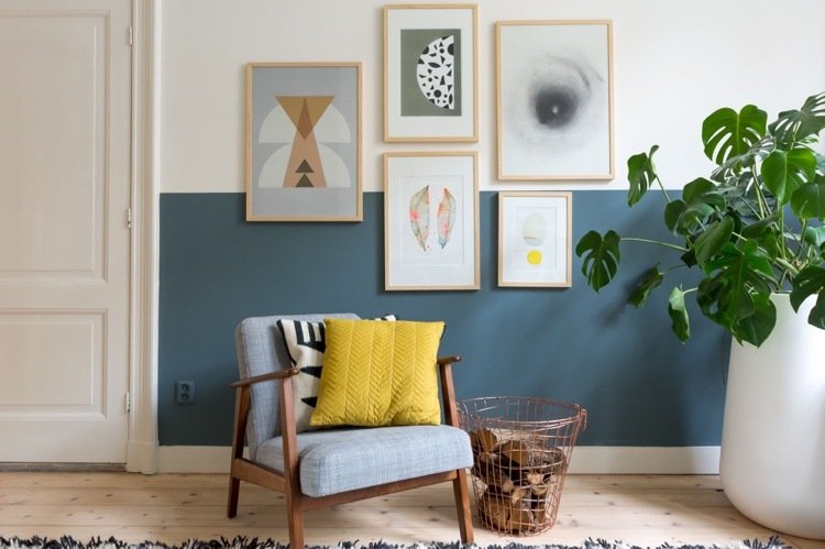 Maľujte stenu do polovice - aká výška