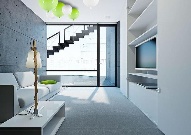 nástenné stropné svetlá broky vzduchové balóny tvar obývačky