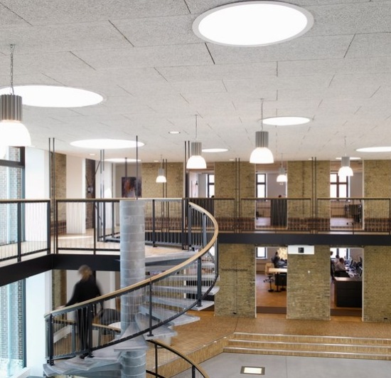 Nástenné obklady stropov Knižnica Troldtekt Nástenný obklad stropu z knižnice Troldtekt