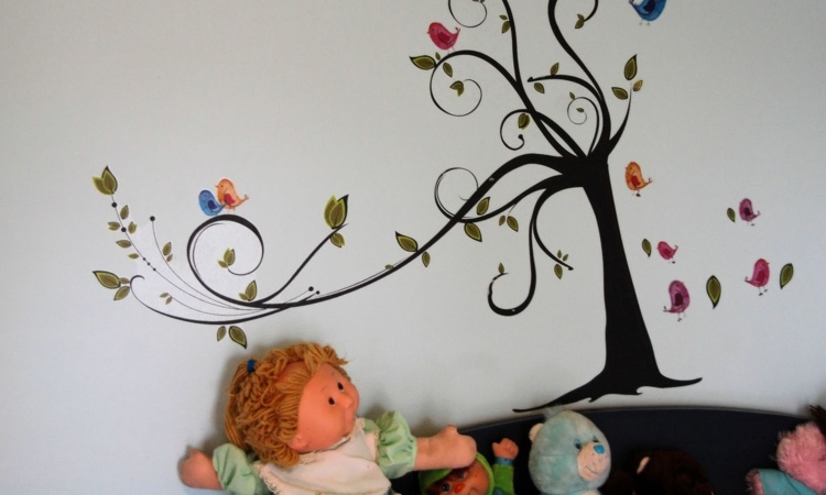 Vyrobte si dekoráciu na stenu sami - použite tetovanie na stenu inak urobte to sami dekorácia na stenu nálepka na stenu rám nápad romantický obrázok strom motýle