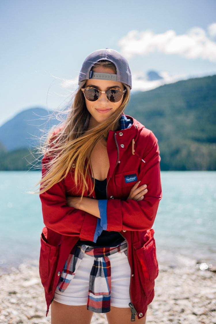 Turistická súprava kombinuje dámske letné šortky