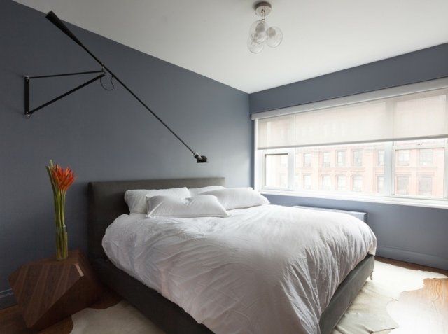 minimalistické nápady na dizajn modernej spálne moderné nápady na dizajn spálne čierna lampa moderný nočný stolík