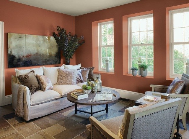 Oranžová farba stien - nápady na klasický dizajn nábytku nápady na klasický dizajn nábytku čalúnenie