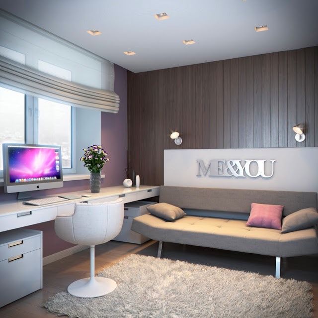 stena-design-mlada-izba-priklad-dievca-moderny-dreveny obklad-lila-stena-farba