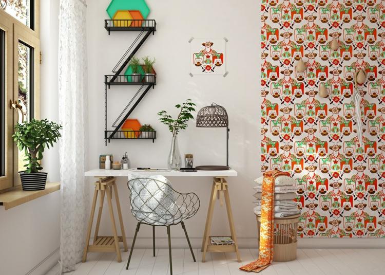 farebné nástenné nápady škôlky štýlové motívy