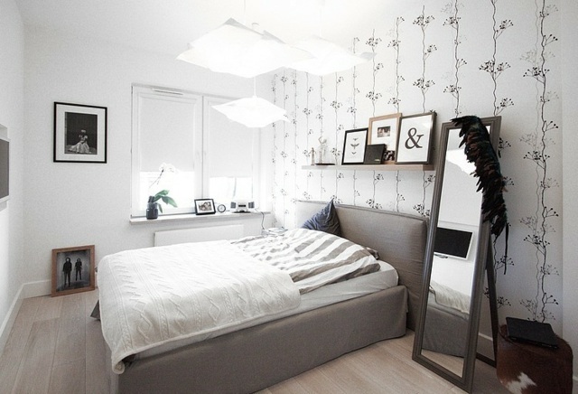 Spálňa zariadila nápady vzorov tapiet na stenu Nápady nástenný dizajn vzory tapiet čierna biela