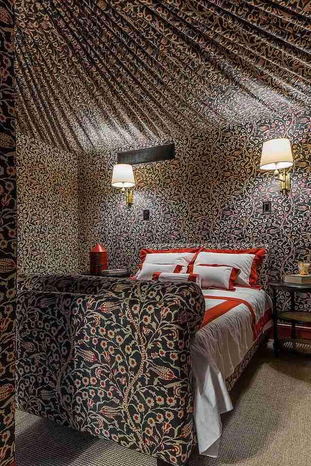 Textilná tapeta na stenu, vzor čiernych kvetov Látková tapeta čierny kvetinový vzor pôvodný strop