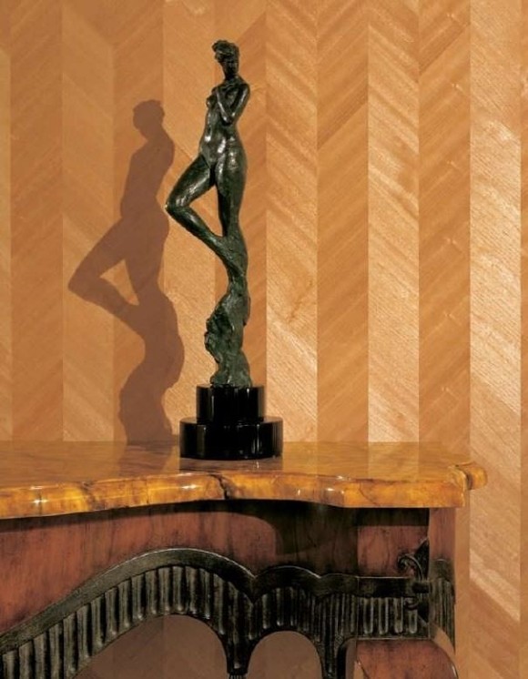 Obklad na stenu Moderná imitácia vzoru so vzorom kladenia parkiet