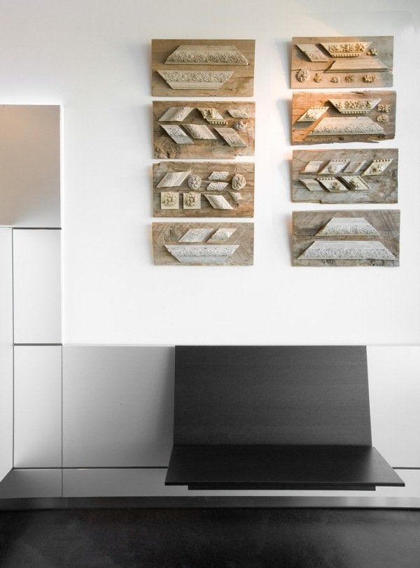 nápady na dekoráciu recyklovaného dreva na stenu pre váš domov