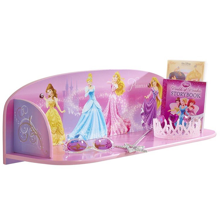 nástenná polička-škôlka-dievča-ružové-disney-princezné
