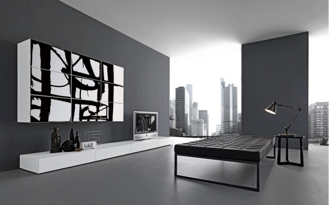 šedé nuansy modulárne dizajnové nástenné police presotto šedé nuansy modulárne dizajnové nástenné police od presotto