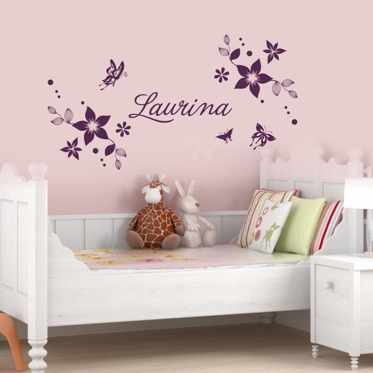 Nálepky na stenu pre nápady do detskej izby-purpurové-font-meno-dievčatá