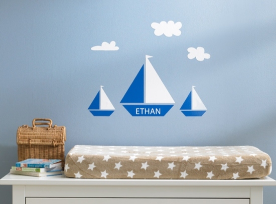 nálepky na mieru do detskej izby pre škôlky pre chlapčenské lode