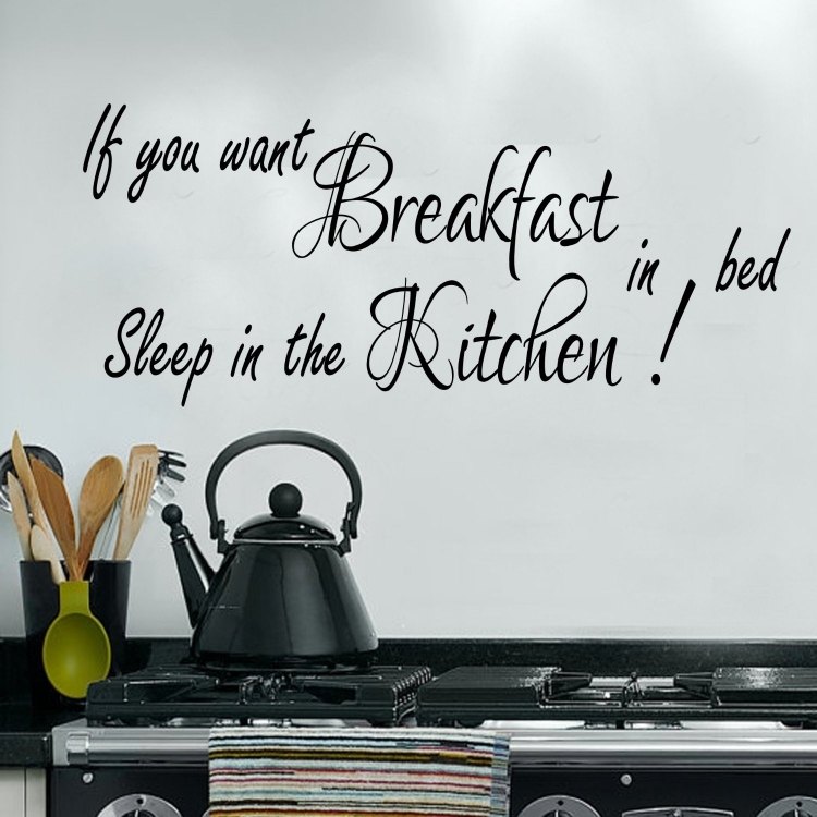 Nálepka na stenu v angličtine - Raňajky do postele Nálepky na stenu--echeche-idee-english